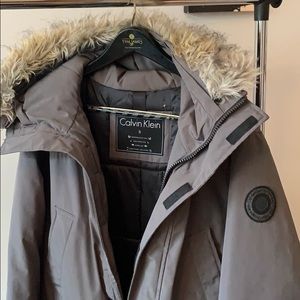 Men’s Small Water Resistant Parka w/Fur Lined Hood